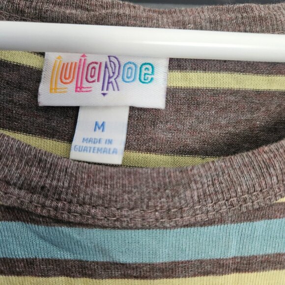 LulaRoe Randy Striped Baseball T-shirt Size Medium - Picture 2 of 3